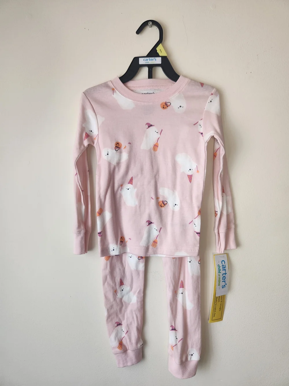 Carter's Pink Ghost Halloween Pajama Set